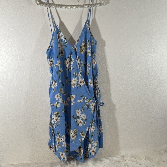 Arizona Jean Company Pants - Arizona Jean Co Women’s Romper Sweetheart Neck Sleeveless Blue Floral Flowy XL